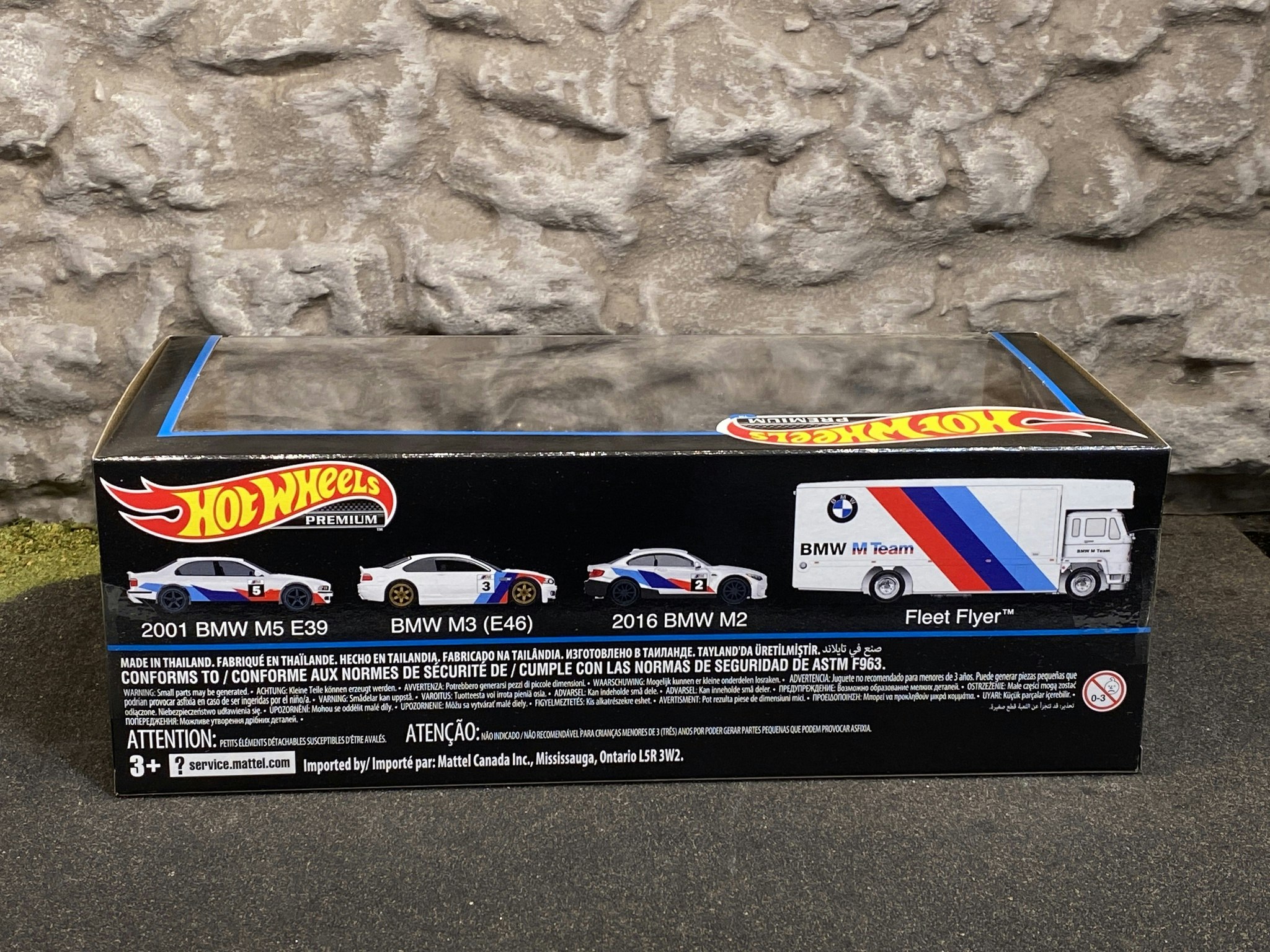 Skala 1/64 Hot Wheels PREMIUM - Real Riders - BMW 4 fordon, Lastbil, M2, M3 & M5