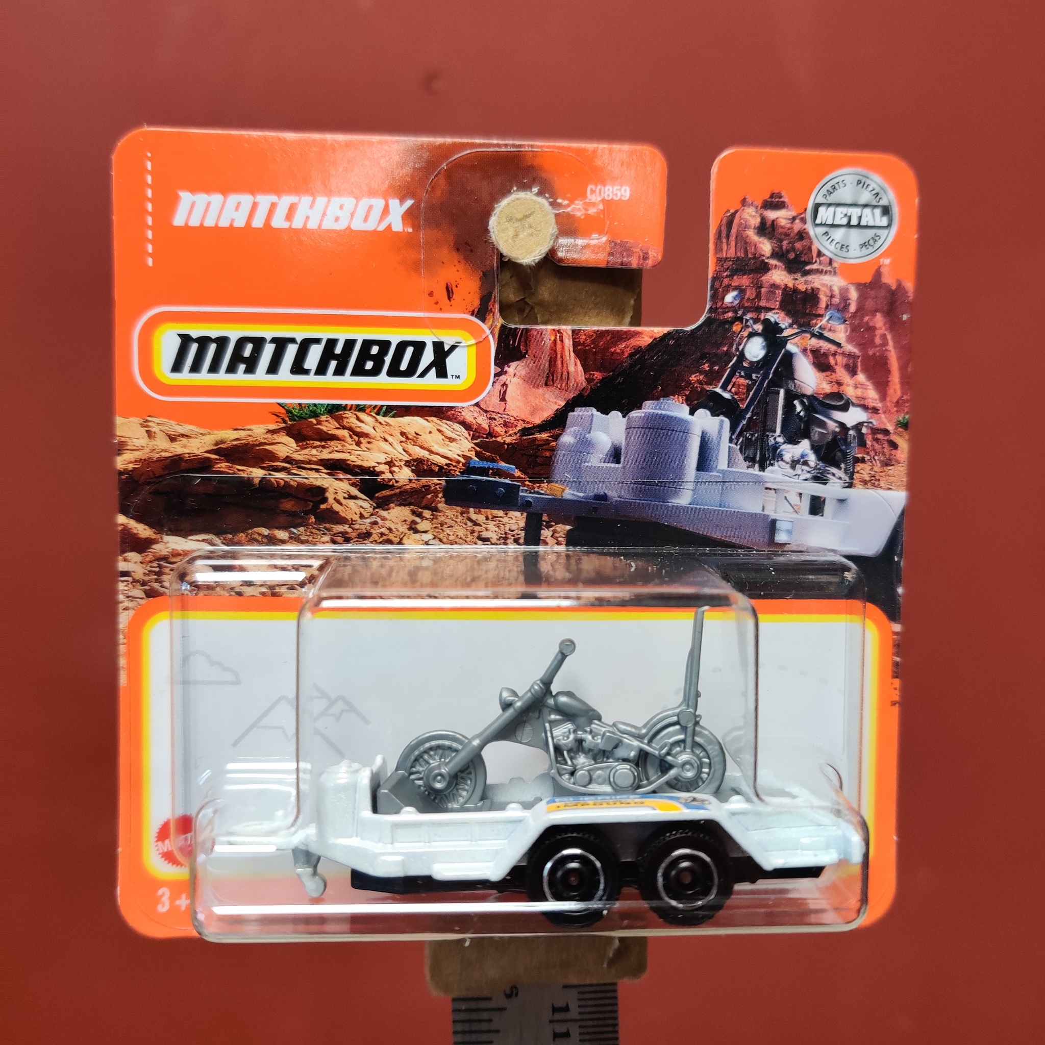 Skala 1/64 Matchbox - MBX Cycle Trailer med chopper