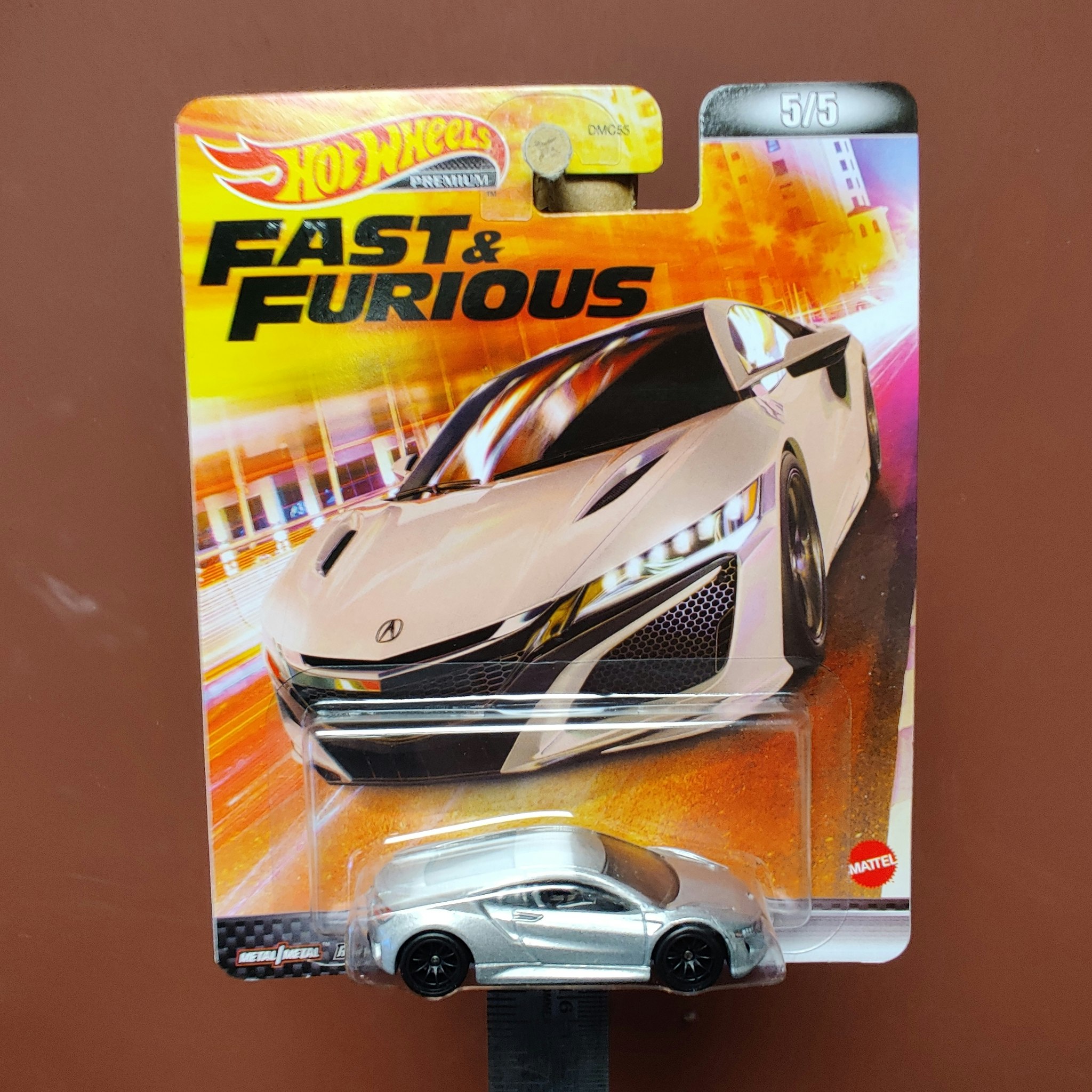 Skala 1/64 Hot Wheels Premium, Fast & Furious, Acura NSX 2017