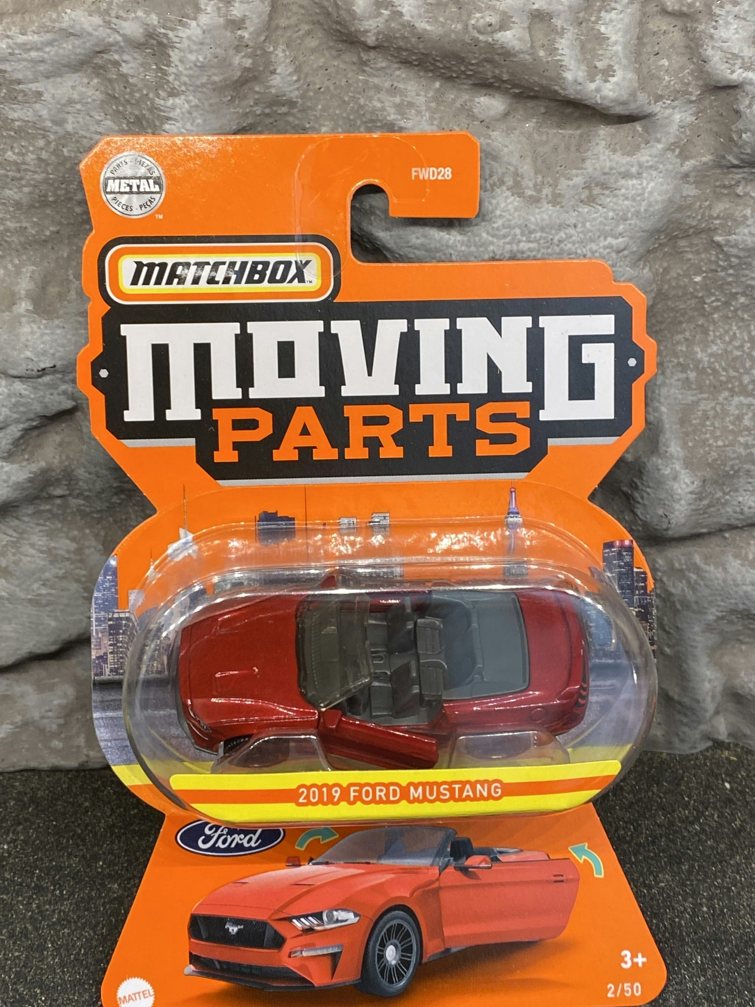 Skala 1/64 Matchbox "Moving parts" - Ford Mustang 2019'