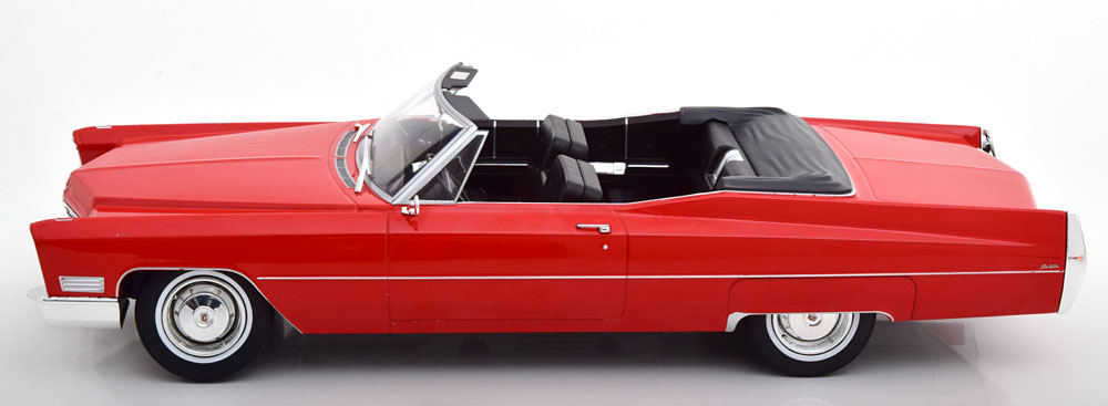 Skala 1/18 1967 Cadillac DeVille Convertible, Röd fr KK-scale