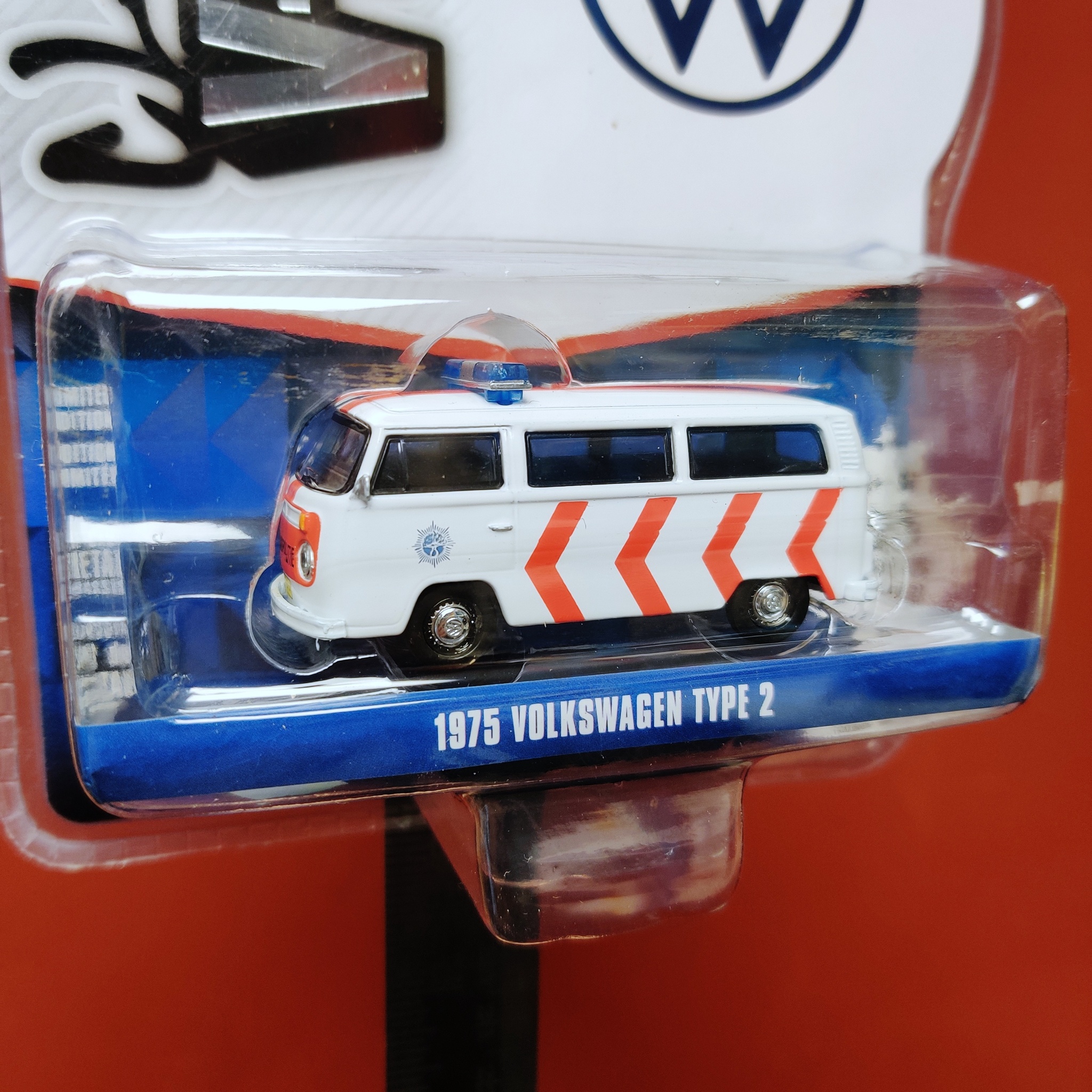 Skala 1/64 Volkswagen Typ 2 (t2b) Rijkspolitie Tysklands nationella polis Club V-DUB f Greenlight