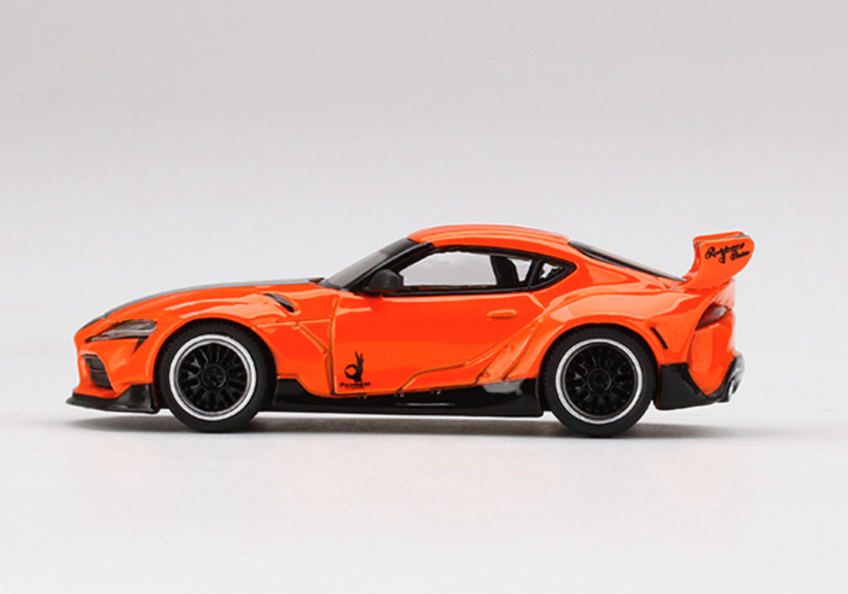 Skala 1/64 Pandem Toyota GR Supra V1.0 Orange fr MINI GT