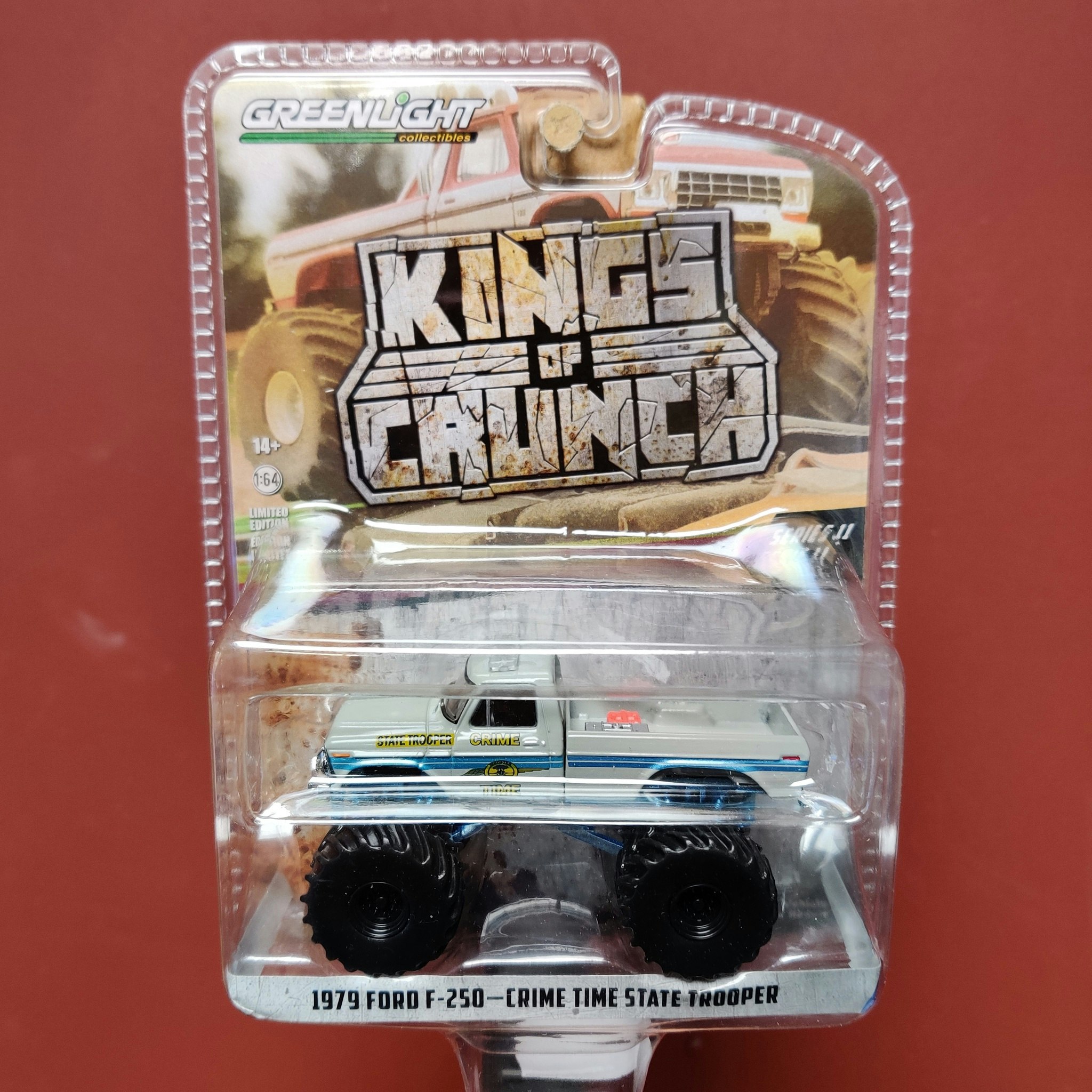 Skala 1/64 Ford F-250 79' Crime Time-Stamp Trooper "Kings of Crunch" fr Greenlight