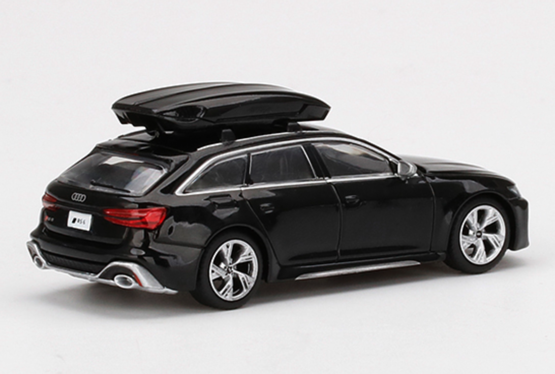 Skala 1/64  Audi RS 6 Avant Mythos Black Metallic m Takbox fr MINI GT