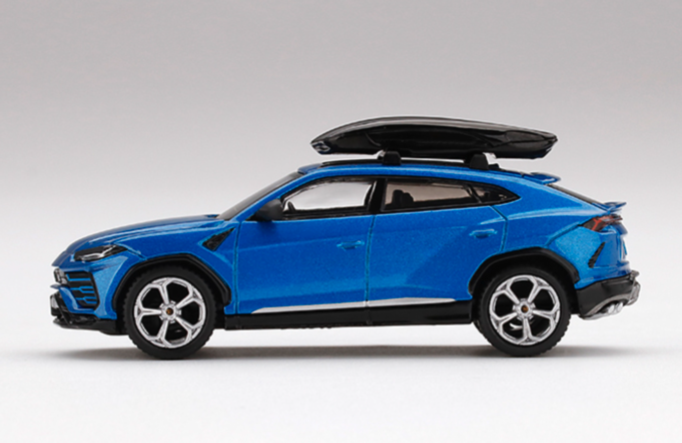 Skala 1/64 Lamborghini Urus, Blue Eleos m Takbox fr MINI GT