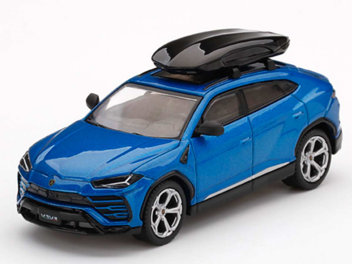 Skala 1/64 Lamborghini Urus, Blue Eleos m Takbox fr MINI GT