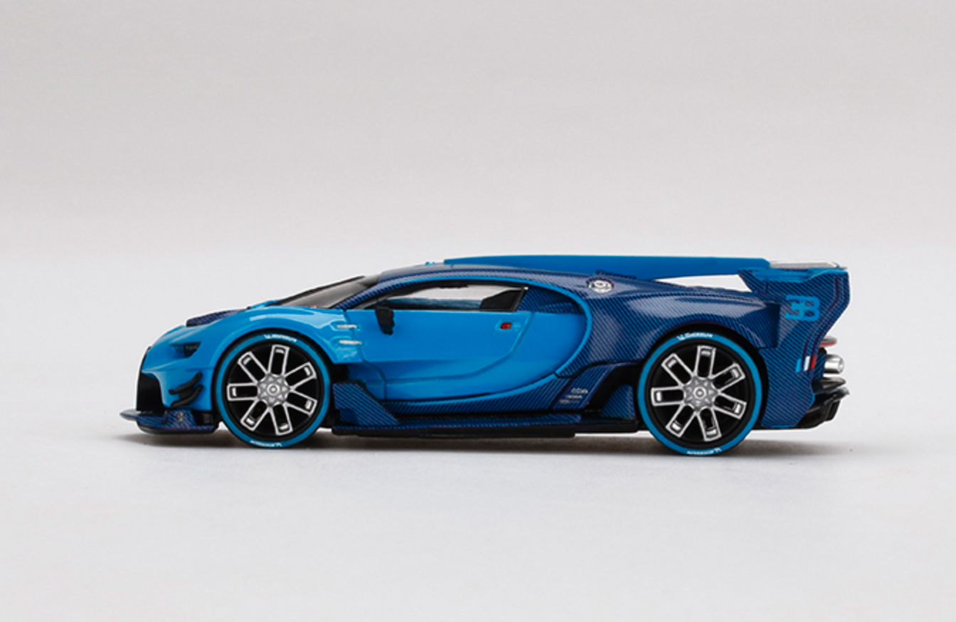 Skala 1/64  Bugatti Vision Gran Turismo, Light Blue fr MINI GT