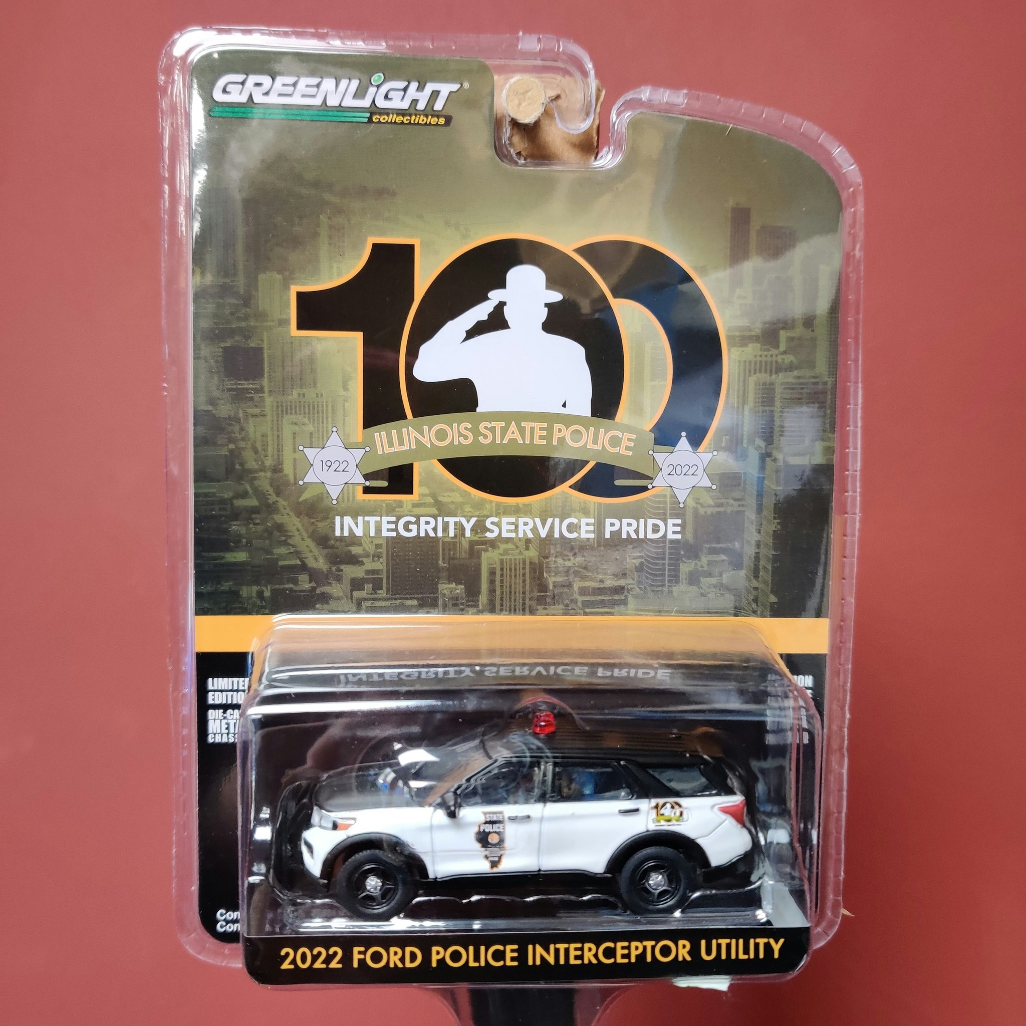 Skala 1/64 Ford Police Interceptor Utility 22' - "Illinois State Police" från Greenlight