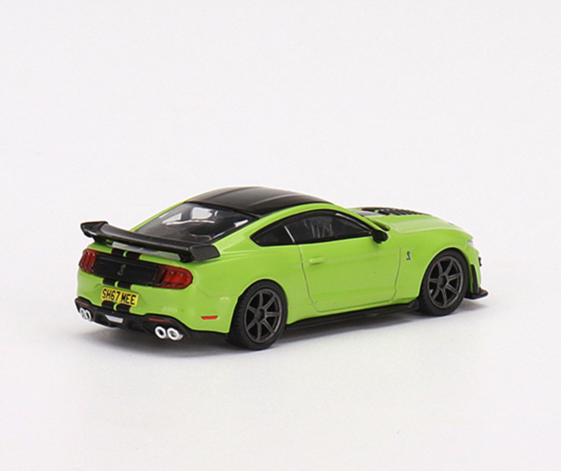 Skala 1/64 Ford Mustang Shelby GT500 Grabber Lime fr MINI GT & Tarmac