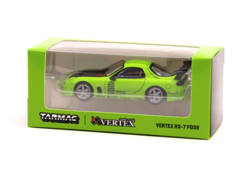 Skala 1/64 VERTEX Mazda RX-7 (FD3S) Light Green - GLOBAL64 fr TARMAC works