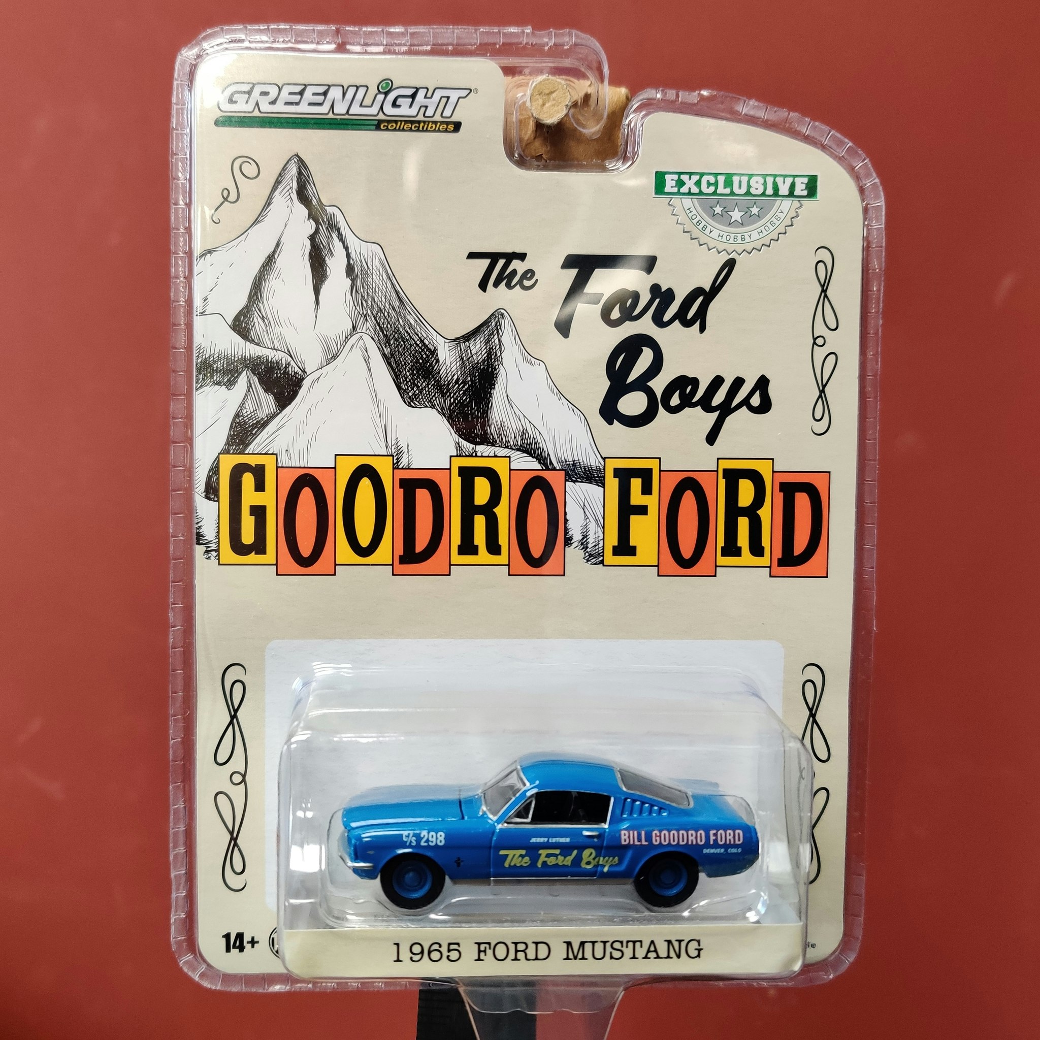 Skala 1/64 Ford Mustang 65' "The Ford Boys - Bill Goodro Ford" från GreenLight Excl.