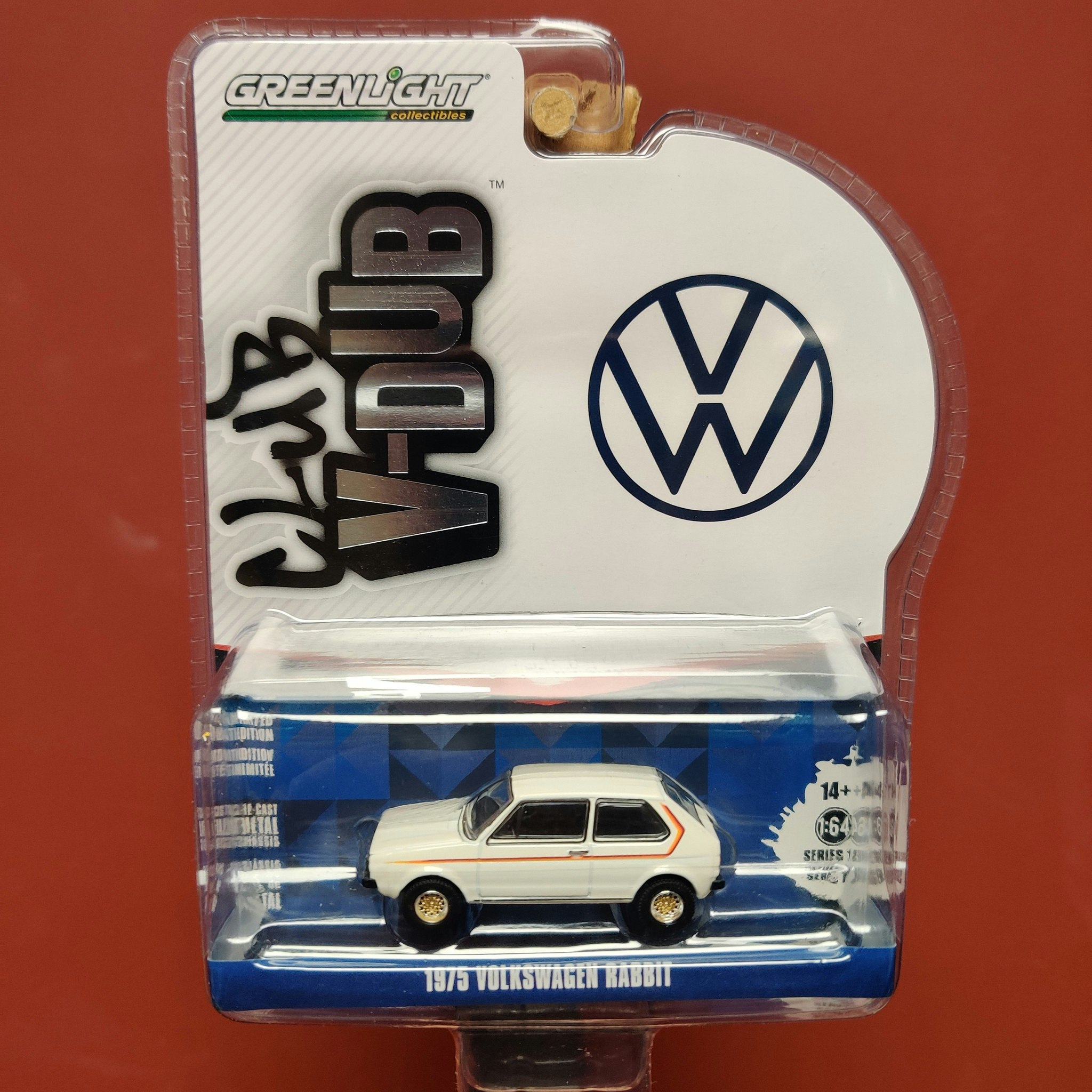 Skala 1/64 Volkswagen Rabbit Polo, 75' Club V-DUB från Greenlight