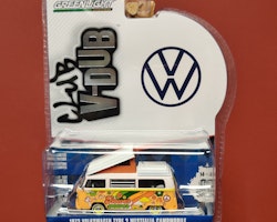 Skala 1/64 Volkswagen T2 73' Westfalia Campmobile Club V-DUB från Greenlight