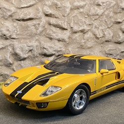 Skala 1/12 Stor & tung Ford GT Concept, Gul m svarta stripes fr MotorMax