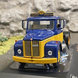 Skala 1/43 Scania 110 Super ASG, Blå/gul fr IXO Models