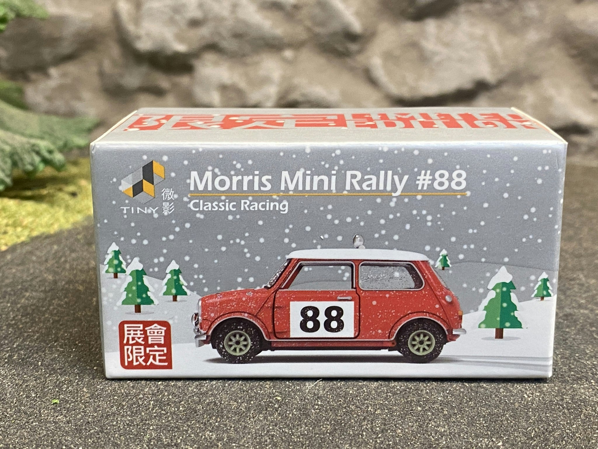 Skala 1/64 - Morris Mini Rally Mk1 Rally #88 - Classic Racing - Vinter-vädrad fr Tiny