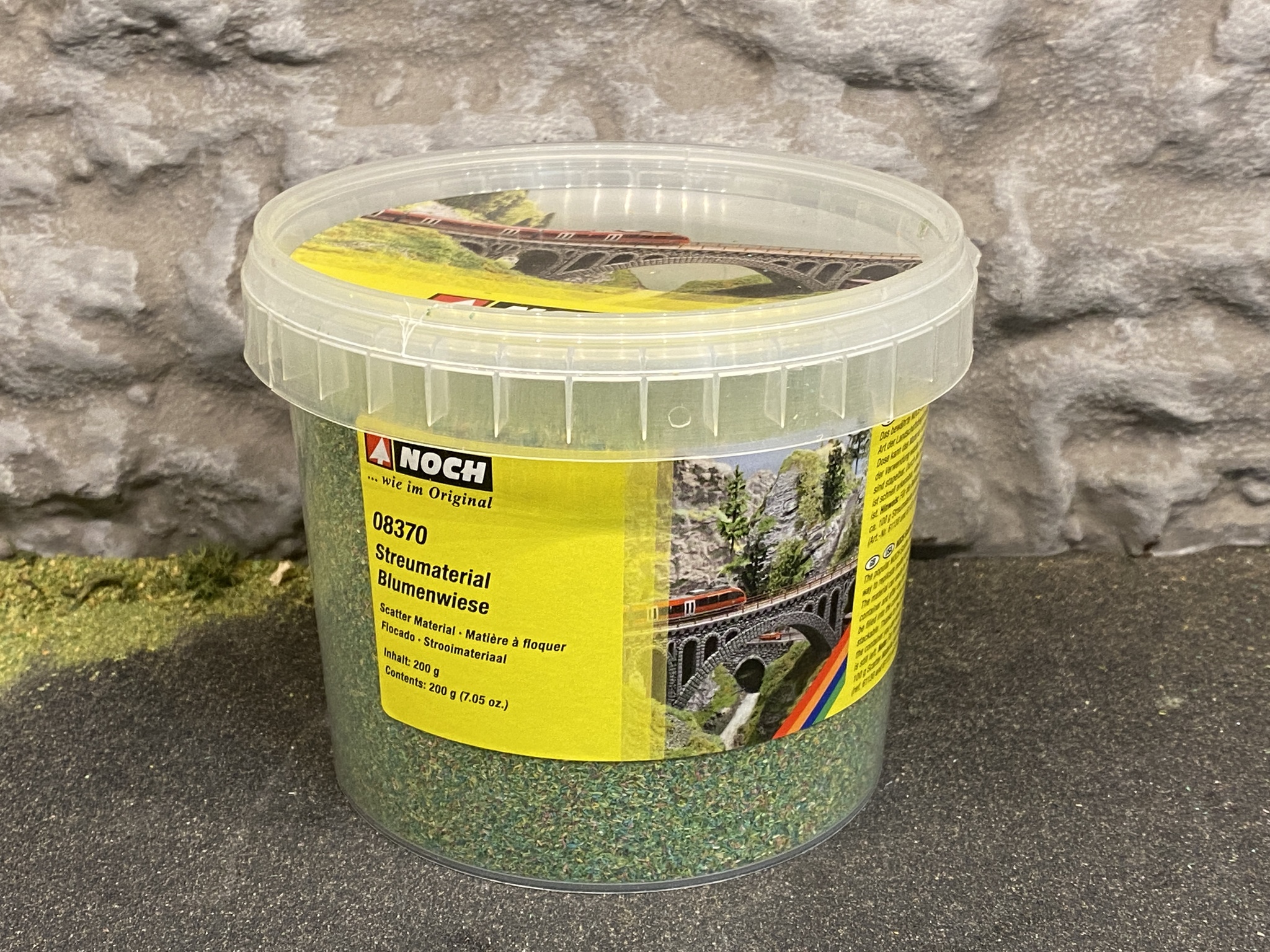 NOCH 07095 XL Realistiskt ljus grön vild gräs äng 12mm 80 gram