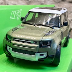 Skala 1/24 Land Rover Defender 2020, Olivgrön metallic från Nex models / Welly