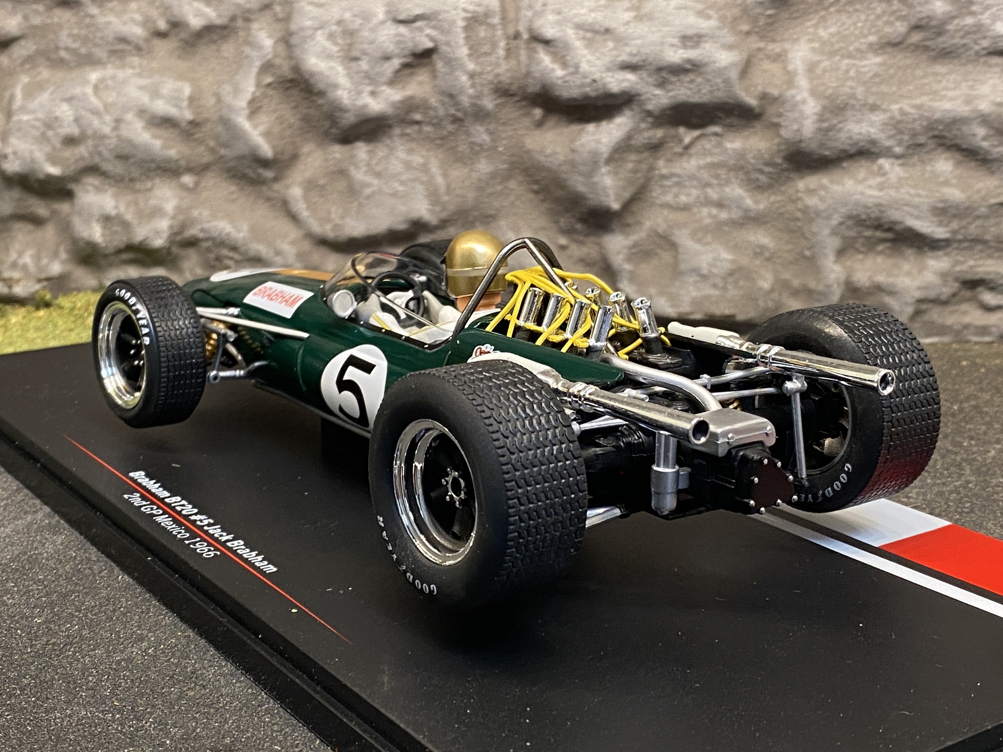 Skala 1/18 Brabham BT20 #5 Jack Brabham - GP Mexico 66' från MCG