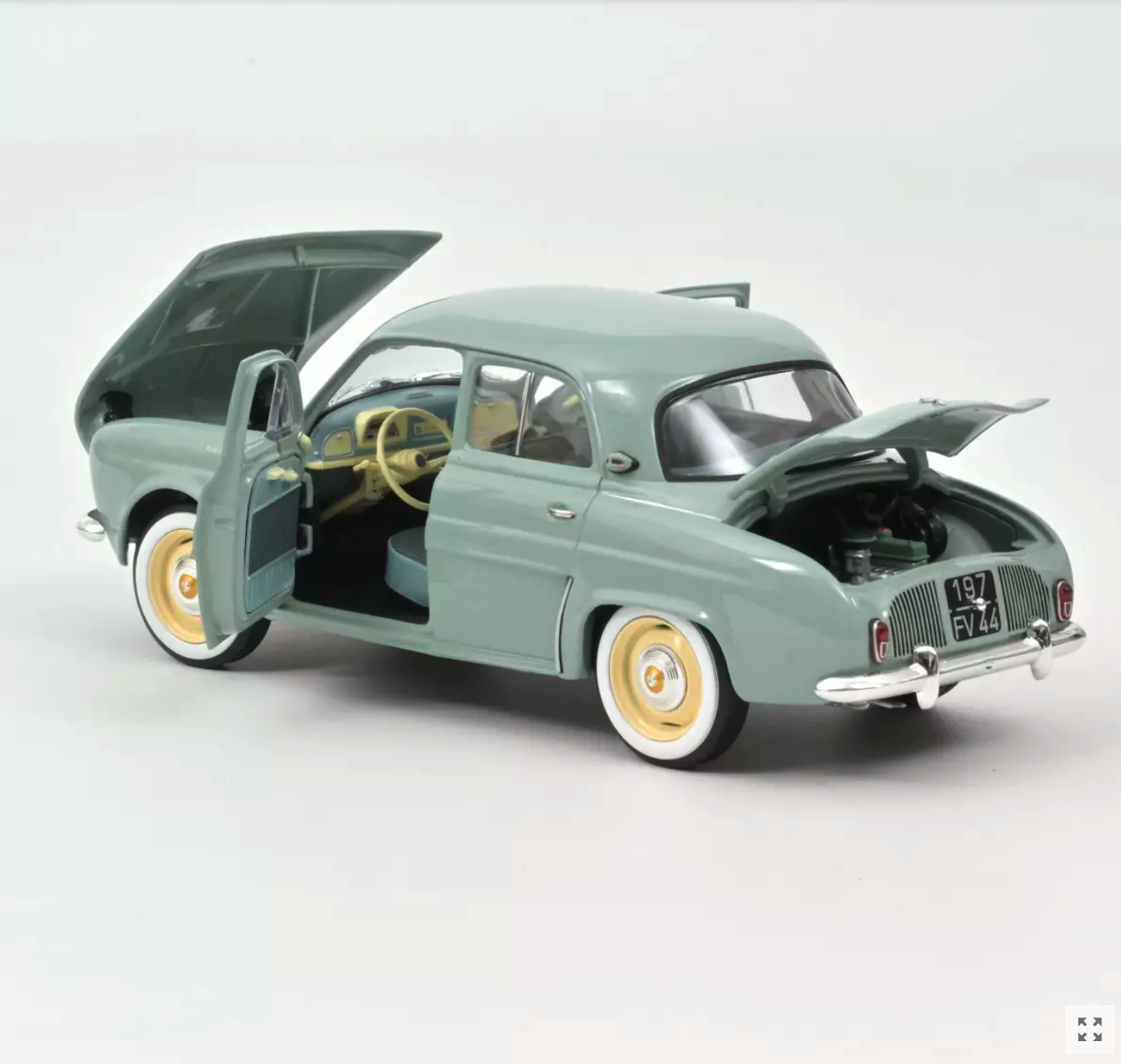 Skala 1/18 Renault Dauphine 1958 - Azur Blå  från NOREV