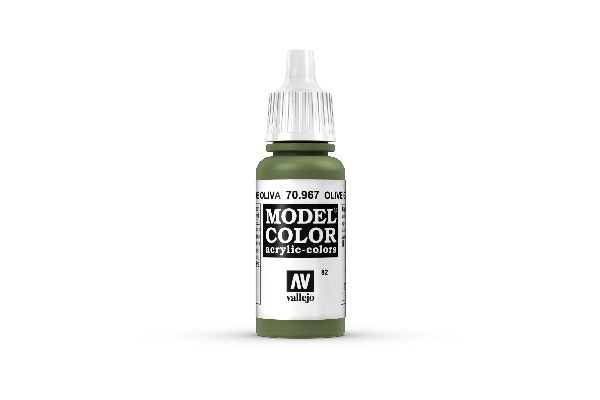 NYHET! Vallejo Model Color, akrylfärg flaska 17ml: Olive Green- Olivgrön matt 70967