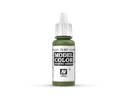 NYHET! Vallejo Model Color, akrylfärg flaska 17ml: Olive Green- Olivgrön matt 70967