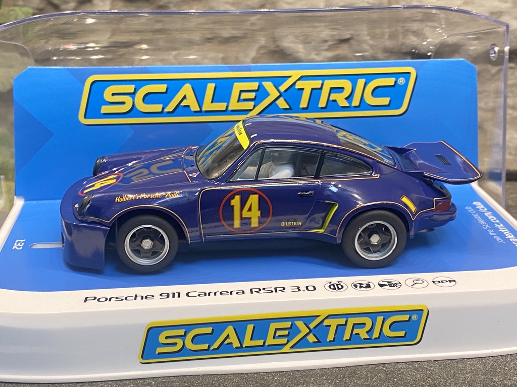 Skala 1/32 Scalextric Bil t Bilbana: Porsche 911 Carrera RSR 3.0, Blålila