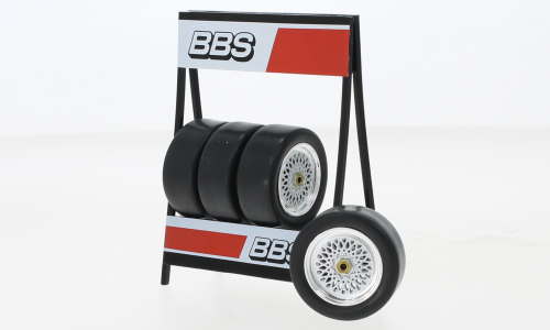 Skala 1/18 Racing-set 4 Hjul med ställ, BBS från IXO Models