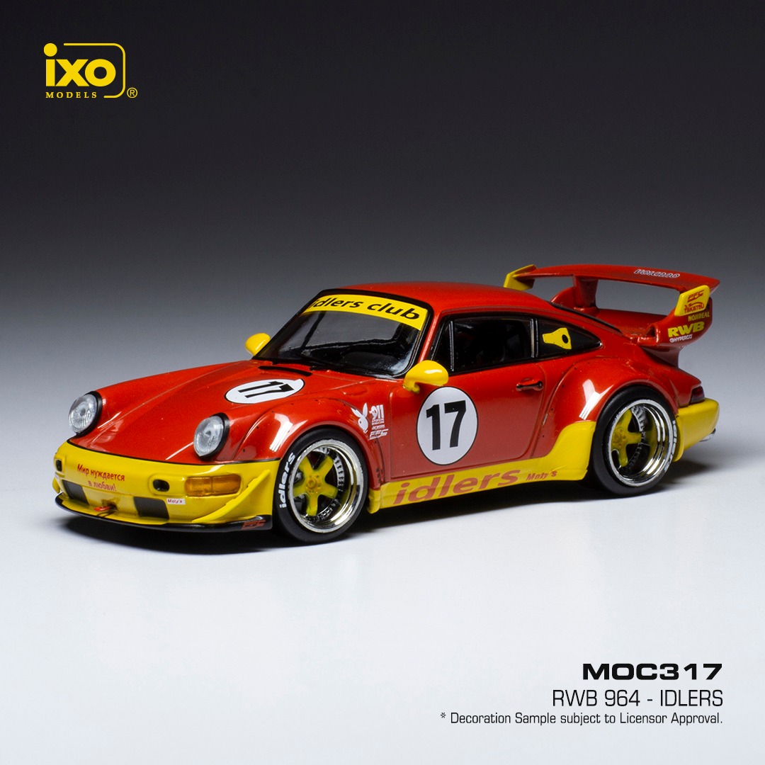 NYHET!!! Skala 1/43 Mycket fin RWB 964 (Porsche) "Idlers club" IXO Models