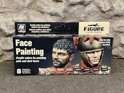 Vallejo Model Set, Färg: Face Painting - Set 8 flaskor á 17ml, 71119