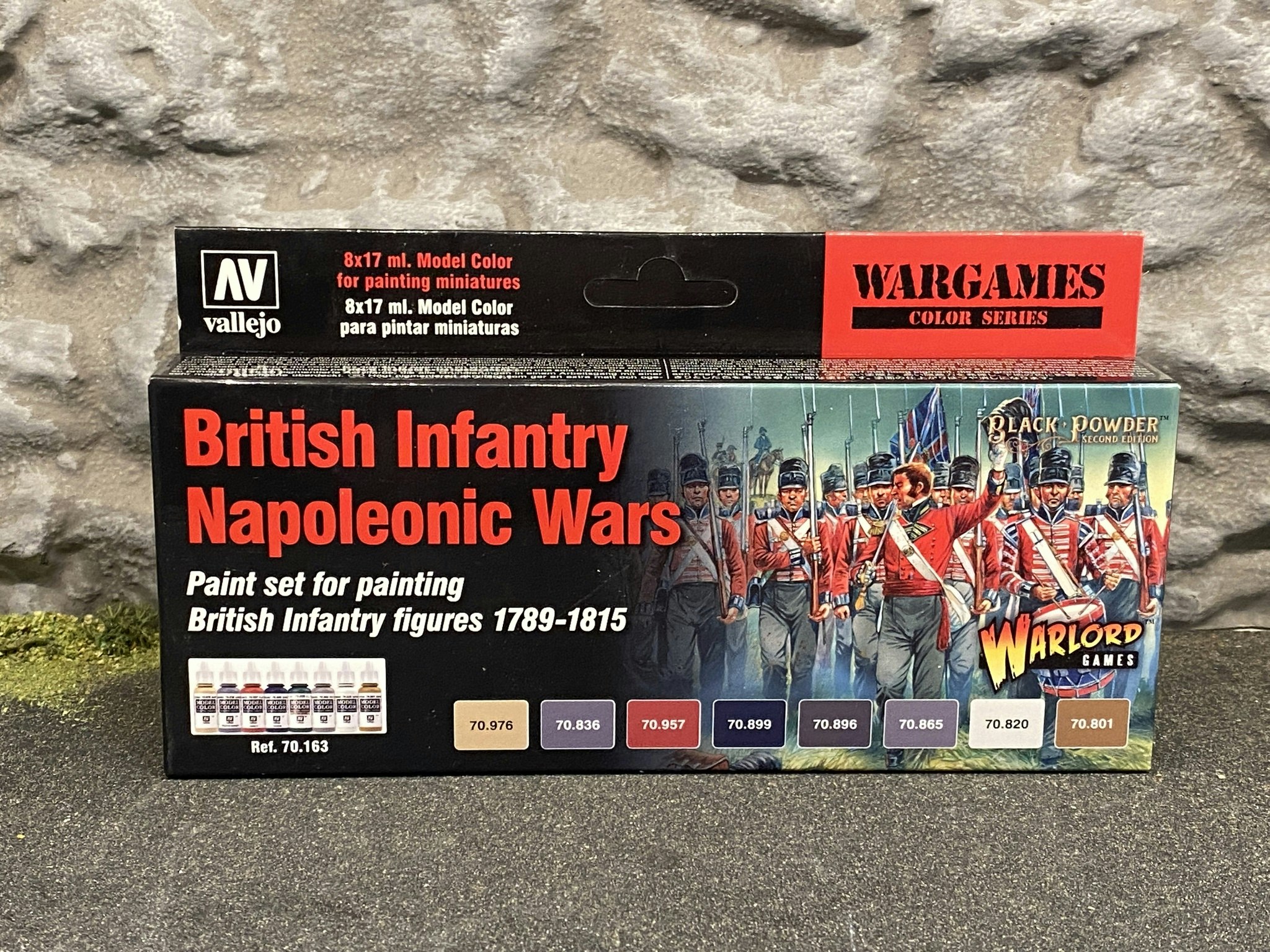 Vallejo Model Air Set, Färg: British Infantry Napoleonic Wars, 8 flaskor á 17ml, 71163