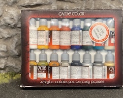 Vallejo Model Air Set, Färg: Game Color Intruduction 16 flaskor á 17ml Art.nr 71299