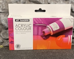 Akrylfärger "Neon" 8 pack, med 8 tuber á 22ml från Art Rangers
