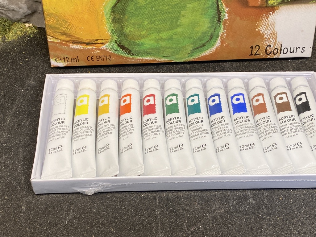 Akrylfärger 12-pack, med 12 tuber á 12ml från Painter's Acryllic -  EN71-3