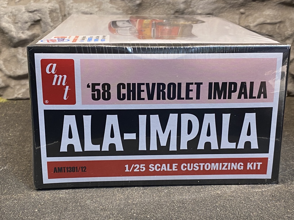 Skala 1/25, Byggmodell Chevrolet Impala 58' ALA-IMPALA, 3 i 1 pack från AMT