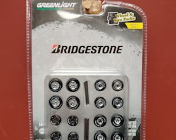 Skala 1/64 Bridgestone 4 uppsättningar Fälg & Däck med axlar Ser.7 från Greenlight