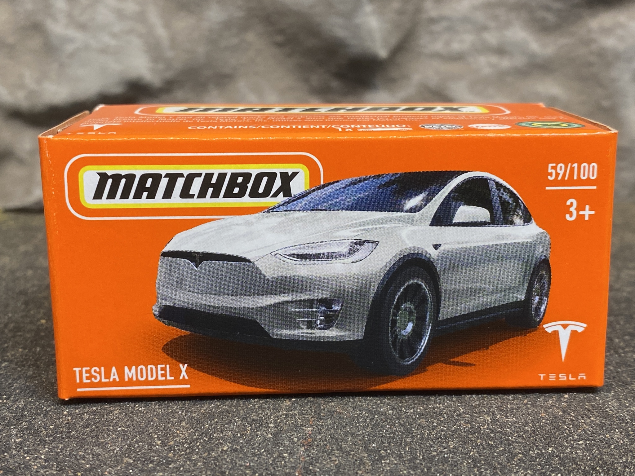 Skala 1/64 Matchbox - Tesla Model X, Vit