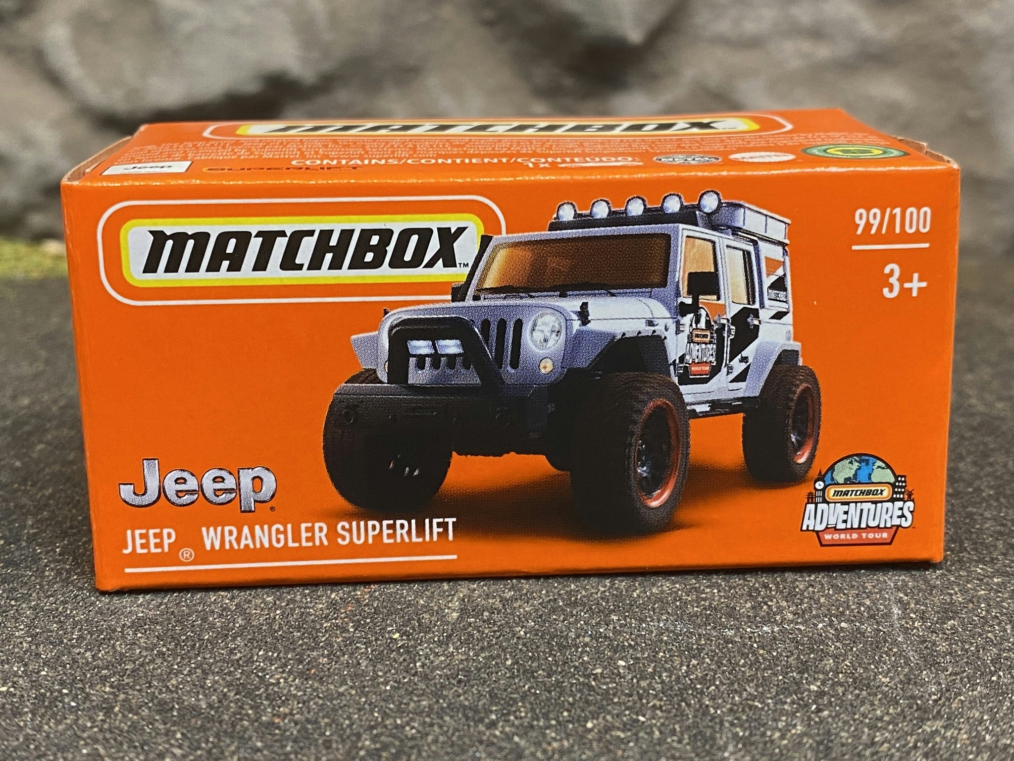 Skala 1/64 Matchbox - Jeep Wrangler Superlift, Vit