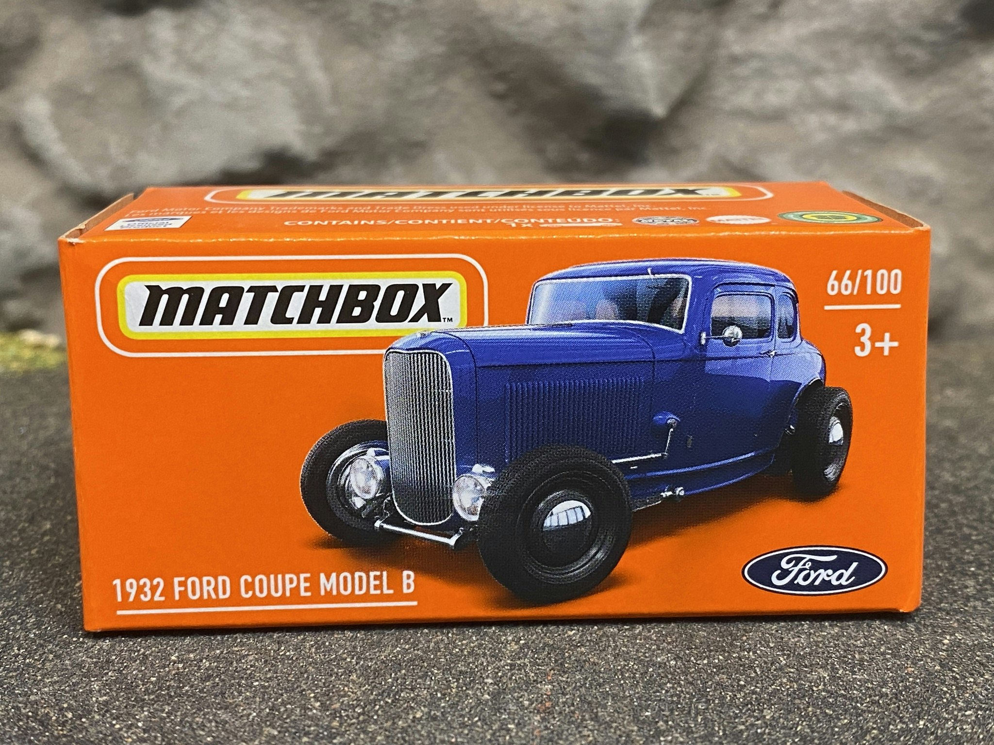 Skala 1/64 Matchbox - Ford Coupe Model B 1932', Mörkblå