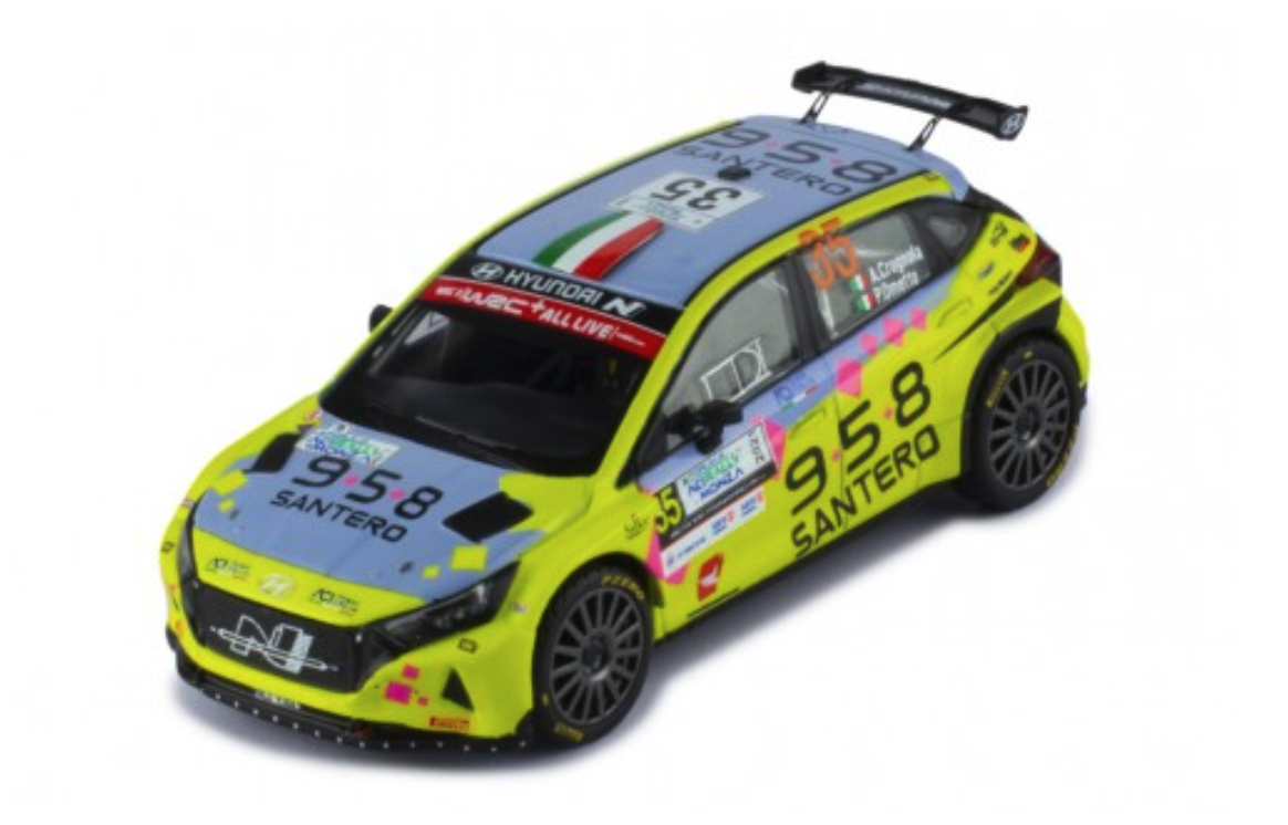 Skala 1/43 HYUNDAI I20 N RALLY2 #35 Vinnare WRC3 MONZA RALLY 21 fr IXO Models