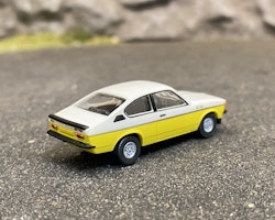 Skala 1/87 - Opel Kadett C Coupe GT/E, Gul/Vit från Wiking