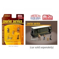 Skala 1/64 Figurer "Courier Service" - 2 fig + 3 tillbehör - American Diorama MiJo