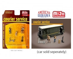 Skala 1/64 Figurer "Courier Service" - 2 fig + 3 tillbehör - American Diorama MiJo