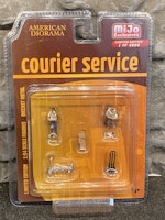 Skala 1/64 Figurer "Courier Service" - 2 fig + 3 tillbehör - American Diorama MiJo