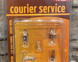 Skala 1/64 Figurer "Courier Service" - 2 fig + 3 tillbehör - American Diorama MiJo