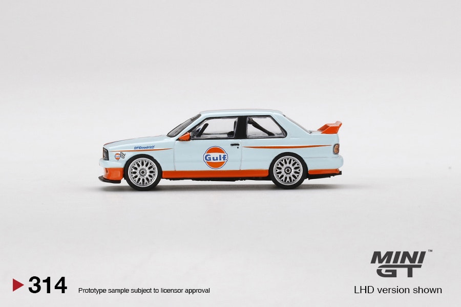 Skala 1/64  BMW M3 E30 "Gulf" Limited Edition, USA Exclusive fr MINI GT