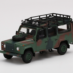 Skala 1/64 -  Land Rover Defender 110 Military Camouflage - MINI GT