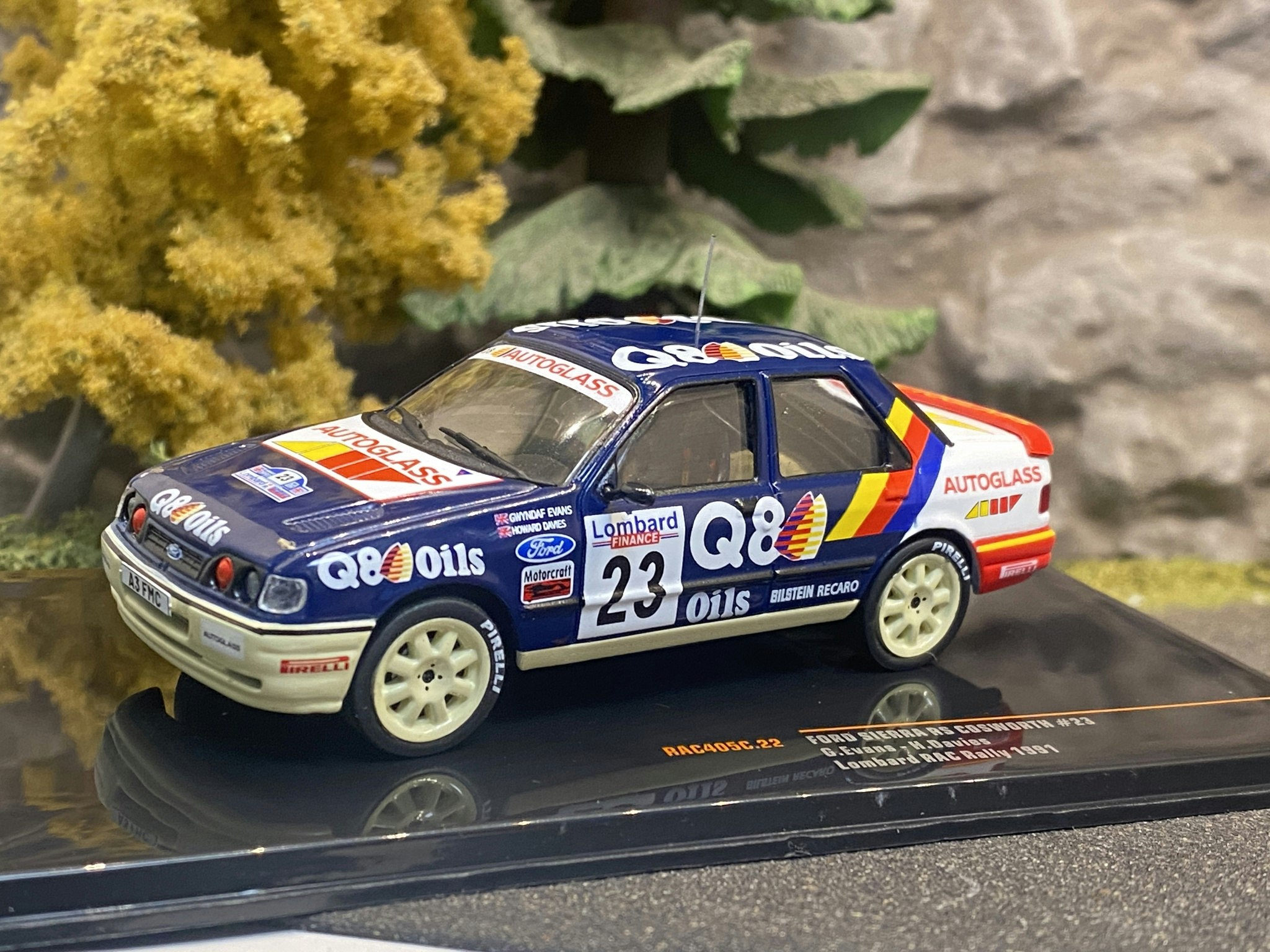 Skala 1/43 FORD SIERRA RS COSWORTH #23 G.EVANS/H.DAVIES RAC 91' fr IXO Models