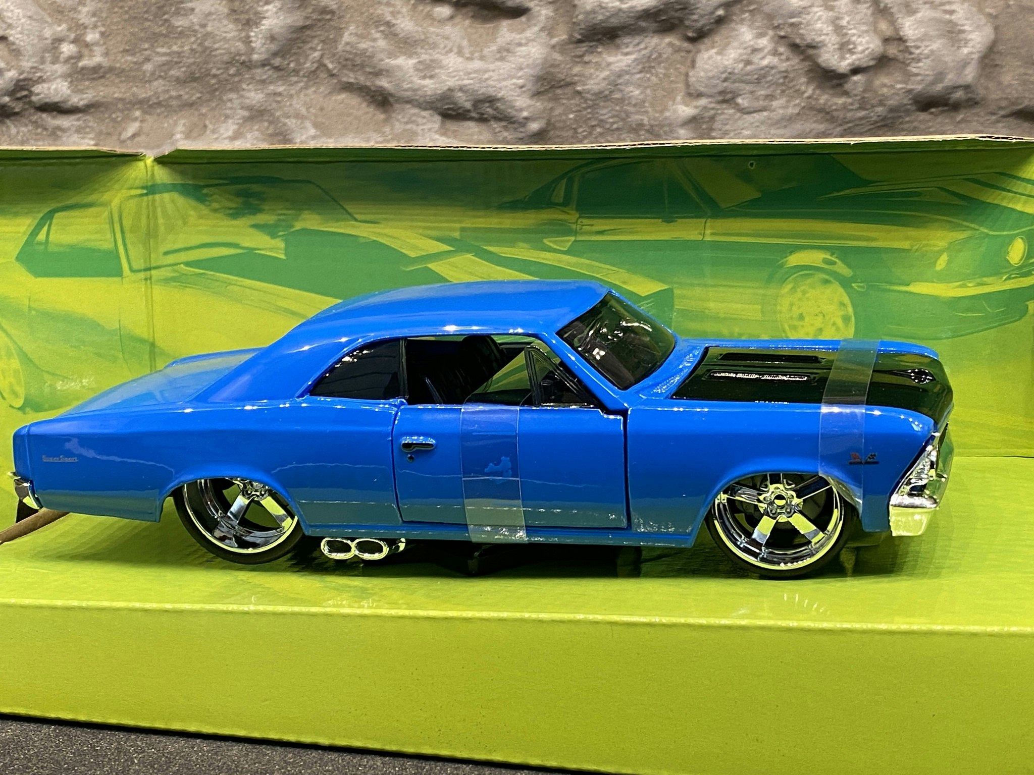 Skala 1/24 Chevrolet Chevelle SS 396 66', blå, Maisto Design "Classic Muscle"